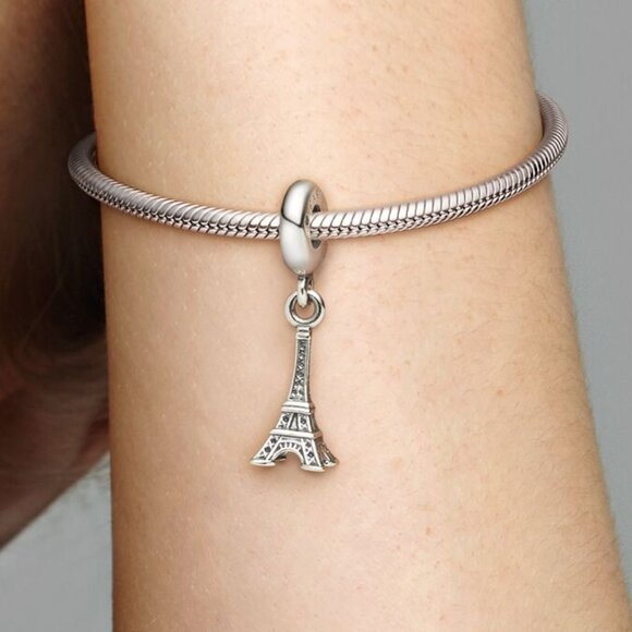 PANDORA Paris Eiffel Tower Dangle Charm Authentic Silver Travel Adventure Love - Picture 3 of 12